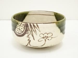 不老園造　織部茶碗